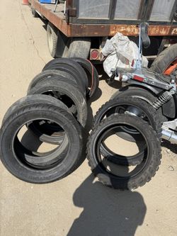 Motorcycle tires. And mechanic work.