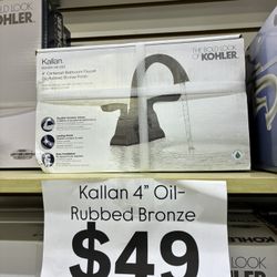 Kohler Kallan 4" Centerset Bathroom Faucet - Oil-Rubbed Bronze
