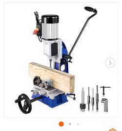 NEW IN BOX VEVOR Woodworking Mortise Machine 1 /2 HP 1 700RPM 1-Speed Drill Press with 1 /2 in. Chuck for Making Special Square Holes