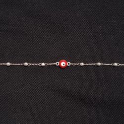 Pulsera De Ojo De La Suerte De Plata/ Silver Lucky Eye Bracelet 