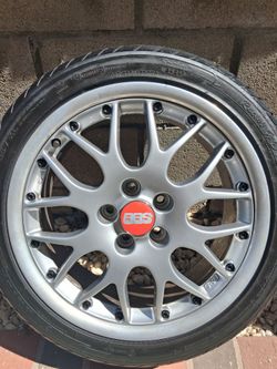 BBS Silver Alloy Wheel with Tire