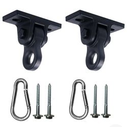 2 Pack Boxing Heavy Bag Or Swings Hangers Heavy Duty By ABUSA comes  with Screws And Clips Black - New