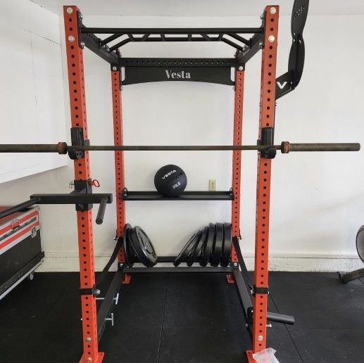 Vesta PR3000 Squat Rack | Kettle Bell Storage | Bumper Plate Storage | Gym Equipment | Fitness |FREE DELIVERY|🔴Weights, Bar, Bench Sold Separately 🔴