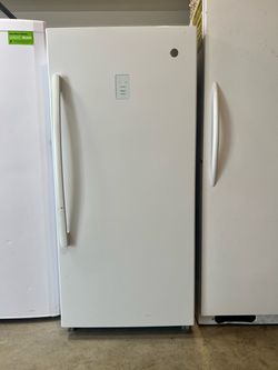 GE Upright Freezer White