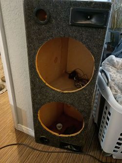 Dual Subwoofer Speaker Cabinet Empty Box For Two Twelves