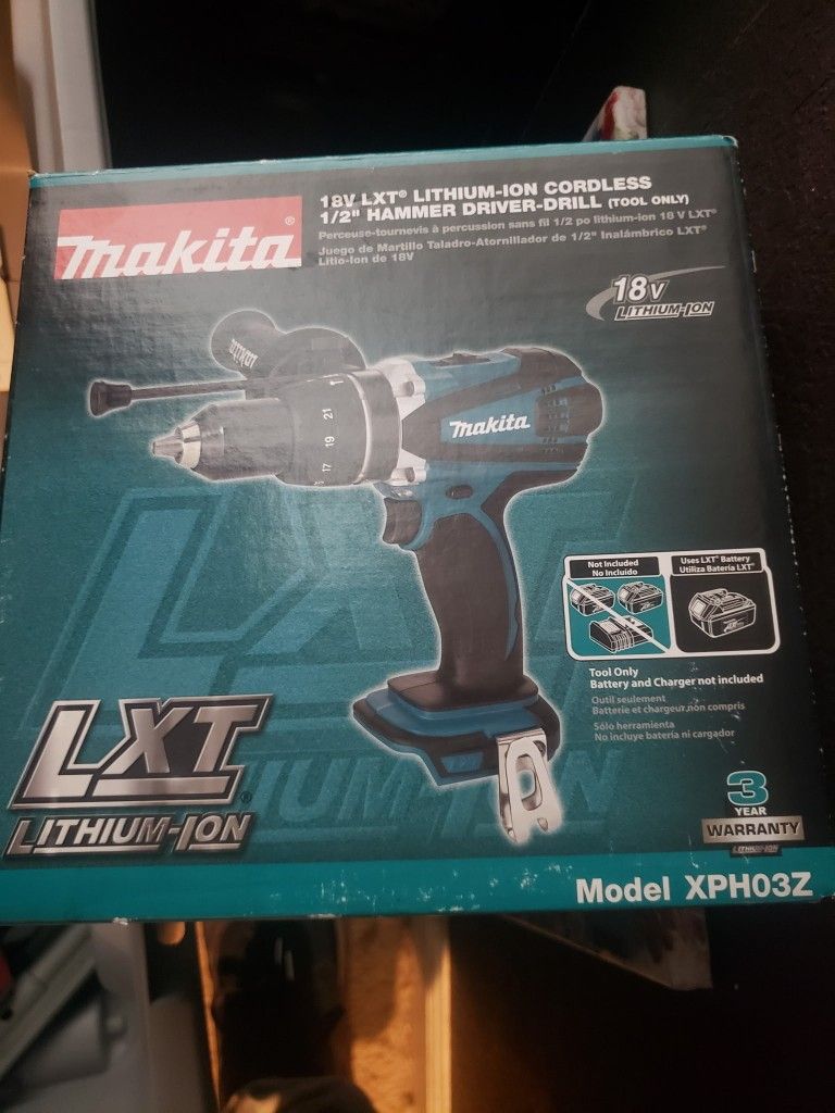 Makita XPH03Z 18V LXT Lithium-Ion Cordless 1/2" Hammer Driver-Drill