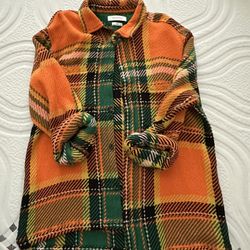 Orange Plaid And Green Urban Outfitters Shirt