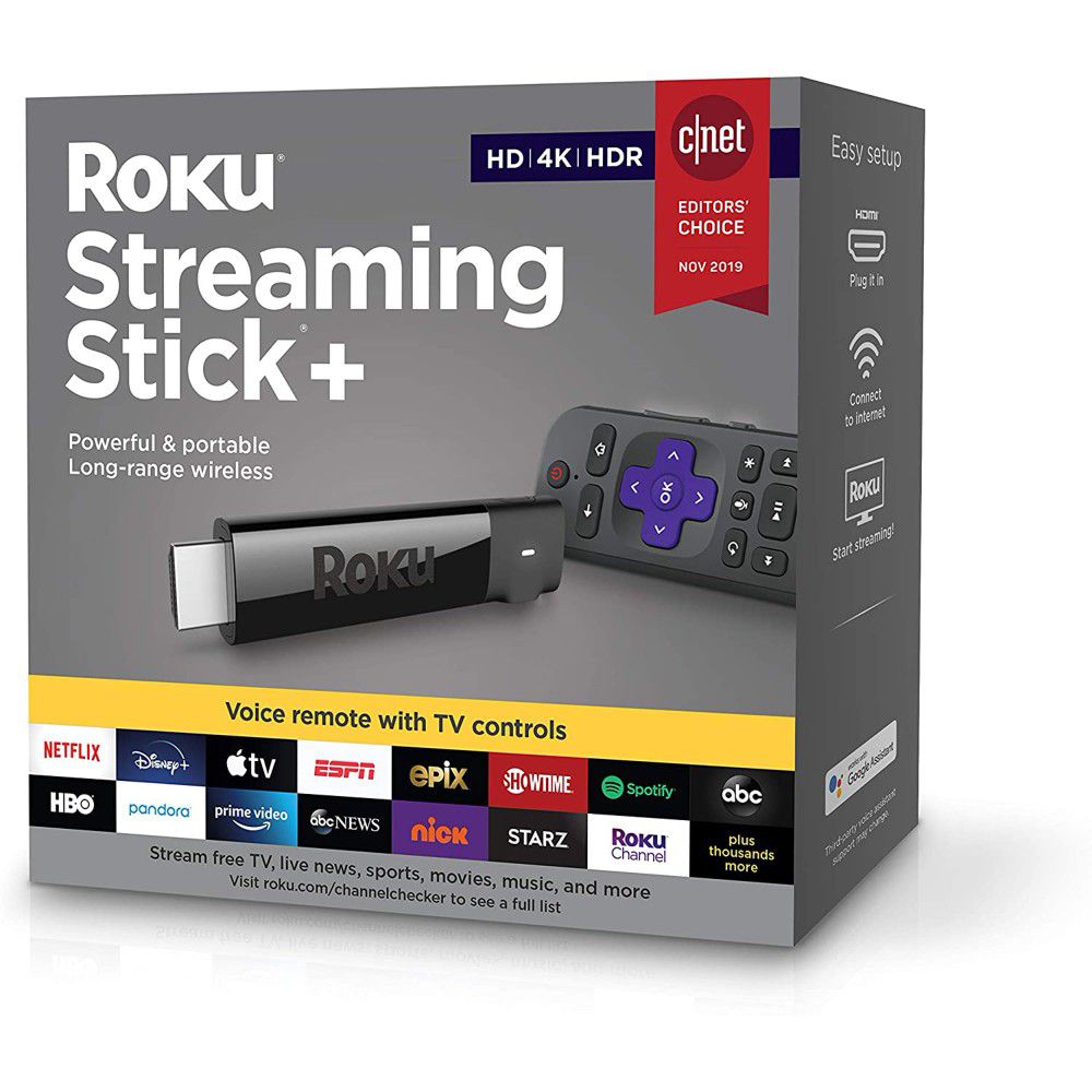 Roku streaming stick + HD 4K HDR