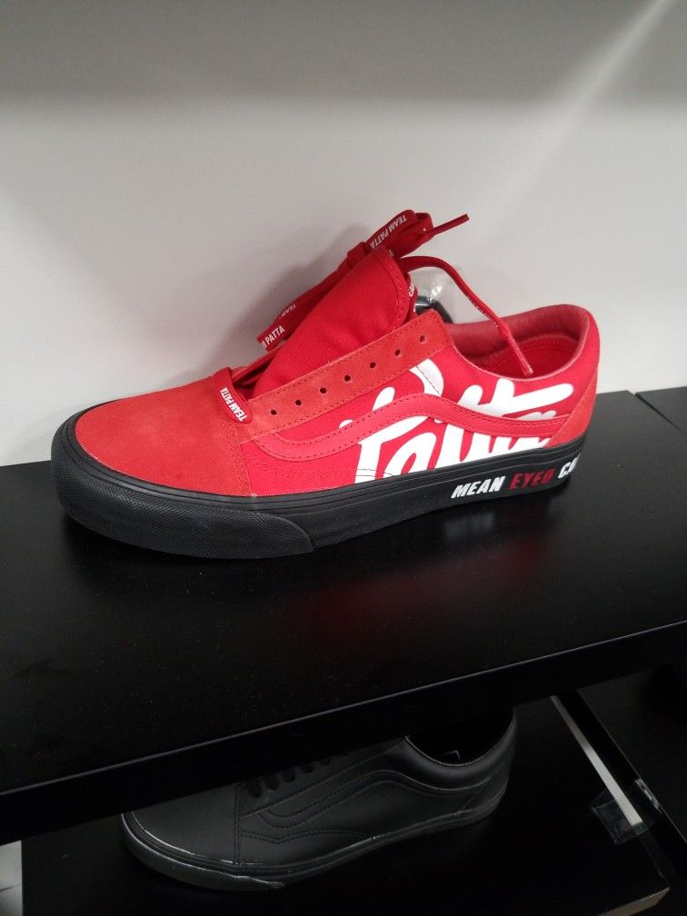 Vans team Patta Mean Eyed Cat Size 9.5, 10