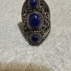 925 Nepal Sterling Silver Ring Size 10 