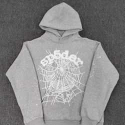 White And Grey Spider Hoodie 