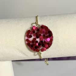 Radiant Resin Circlet Bracelet With A Dainty Gold Slider 