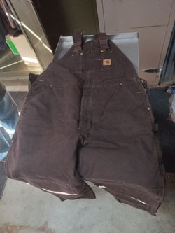 Carhartt Brown Quilted Coover alls 