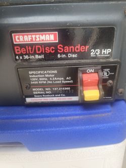 Craftsman sander.  Belt /Disc