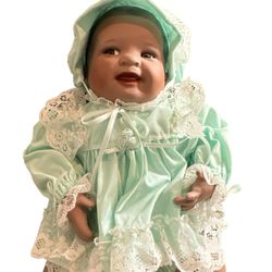 Doll  1993 Ashton Drake SHAWNA Porcelain Doll & Blocks Yolanda Bello Playtime Babies. No original box. T-168