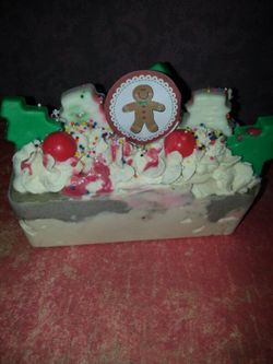 Xmas winter Wonderland Coconut milk soap loaf