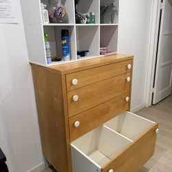 IKEA white 6 shelves With Big Tall Dresser Jumbo Drawers Cajonera $280.- OBO