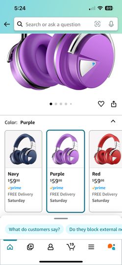 BRAND NEW PURPLE BLUETOOTH HEADPHONES