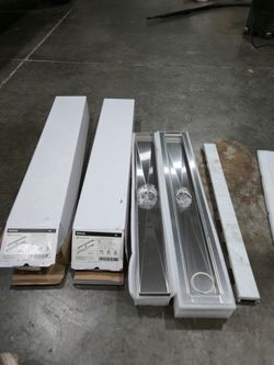 24 inch Linear Shower Drain with Tile Insert Grate Cover, Brushed 304 Stainless Steel - PARTS ONLY