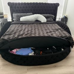 King Bed Frame W Storage