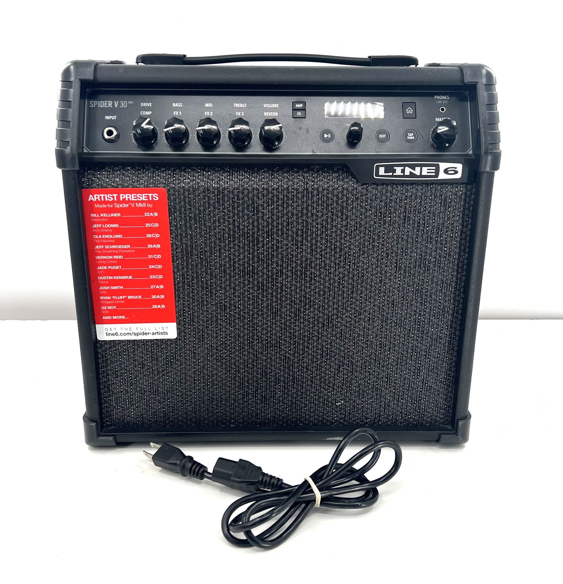 LINE 6 Spider V 30 MKII 30W Guitar Combo Amp Black W/power Cord