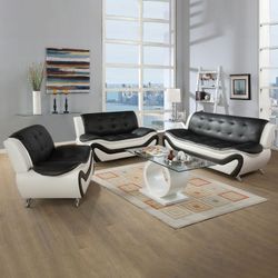 3 Piece Living Room Sofa Set ( Sofa + Loveseat + Chair )