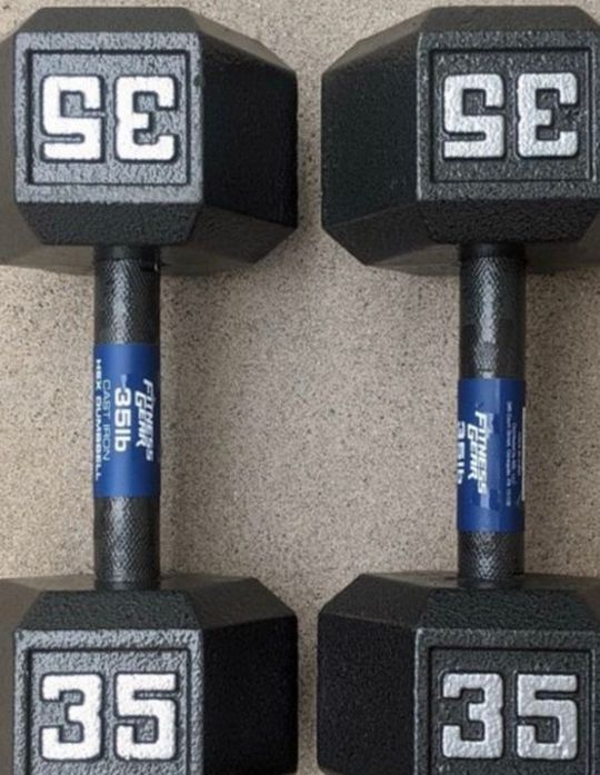 NEW 35lbs Hex Dumbbell weight set (70lbs total) ▪︎FREE DELIVERY ✅✅ ▪︎