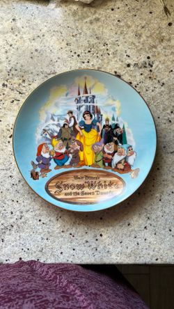 Disney Vintage Snow White And The Seven Dwarfs Plate 