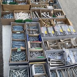 Hillman & Stainless Concrete and pressure treated wood Screws – Miami-Dade building code Approved    Description: Selling over 100 boxes of brand-new 