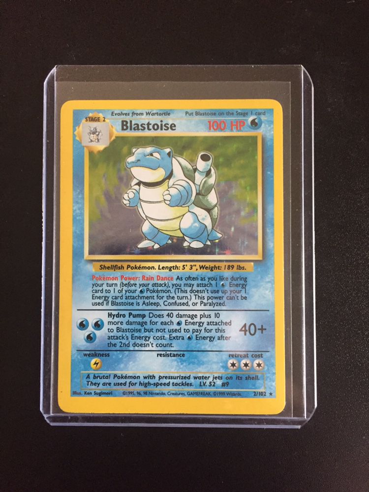 1999 Blastoise Base Set Pokemon Card
