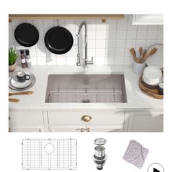 Large Stainless steel Open Basin Style Kitchen Sink
