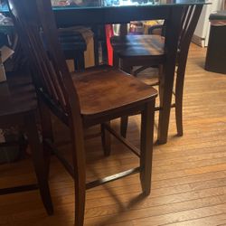 Kitchen Table With 6 Chairs Plus Glass Top