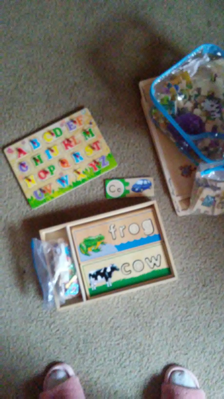Melissa and Doug wooden puzzles and learning supplies