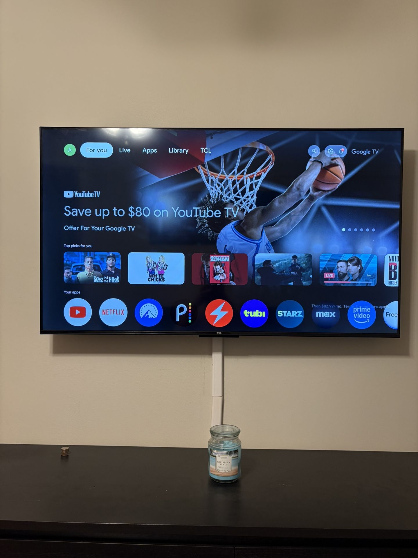 55 Inch TCL 4k Smart Tv