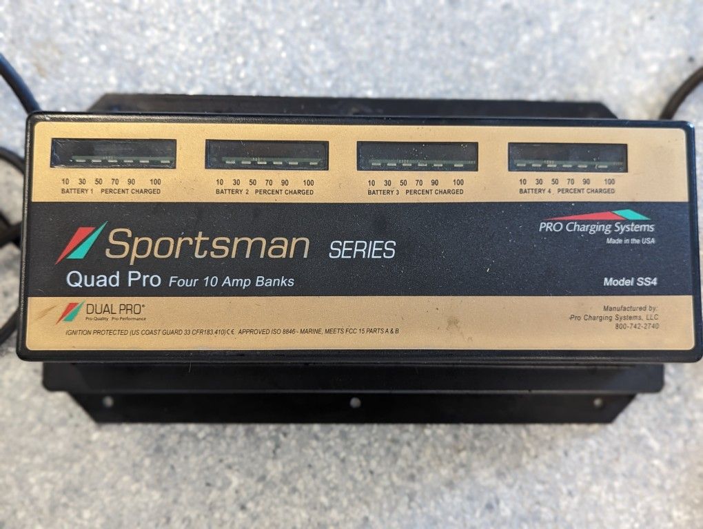 Onboard 4 Bank 10 Amps Per Bank Dual Pro Sportsman Series Charger