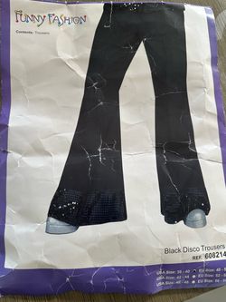 Halloween: Funny Fashion Black Disco Costume Trousers