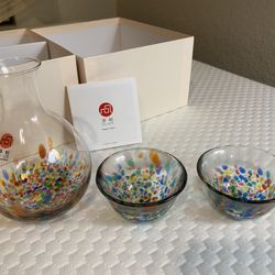  “Tsugaru Vidro” - Glass Sake Cup Set