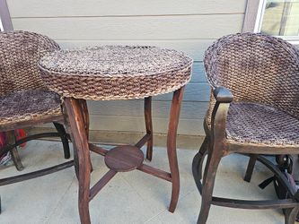 3 Piece Pario Set Wood Solid Wood 