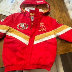 San Francisco 49ers OVO Starter Jacket Size Small Authentic