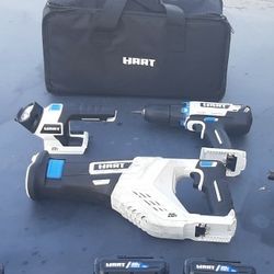 4 Piece Hart 20v Power Tool Set + 4ah Battery  $130obo
