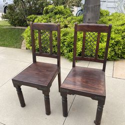 Chairs - Qty 2 Wood and Metal
