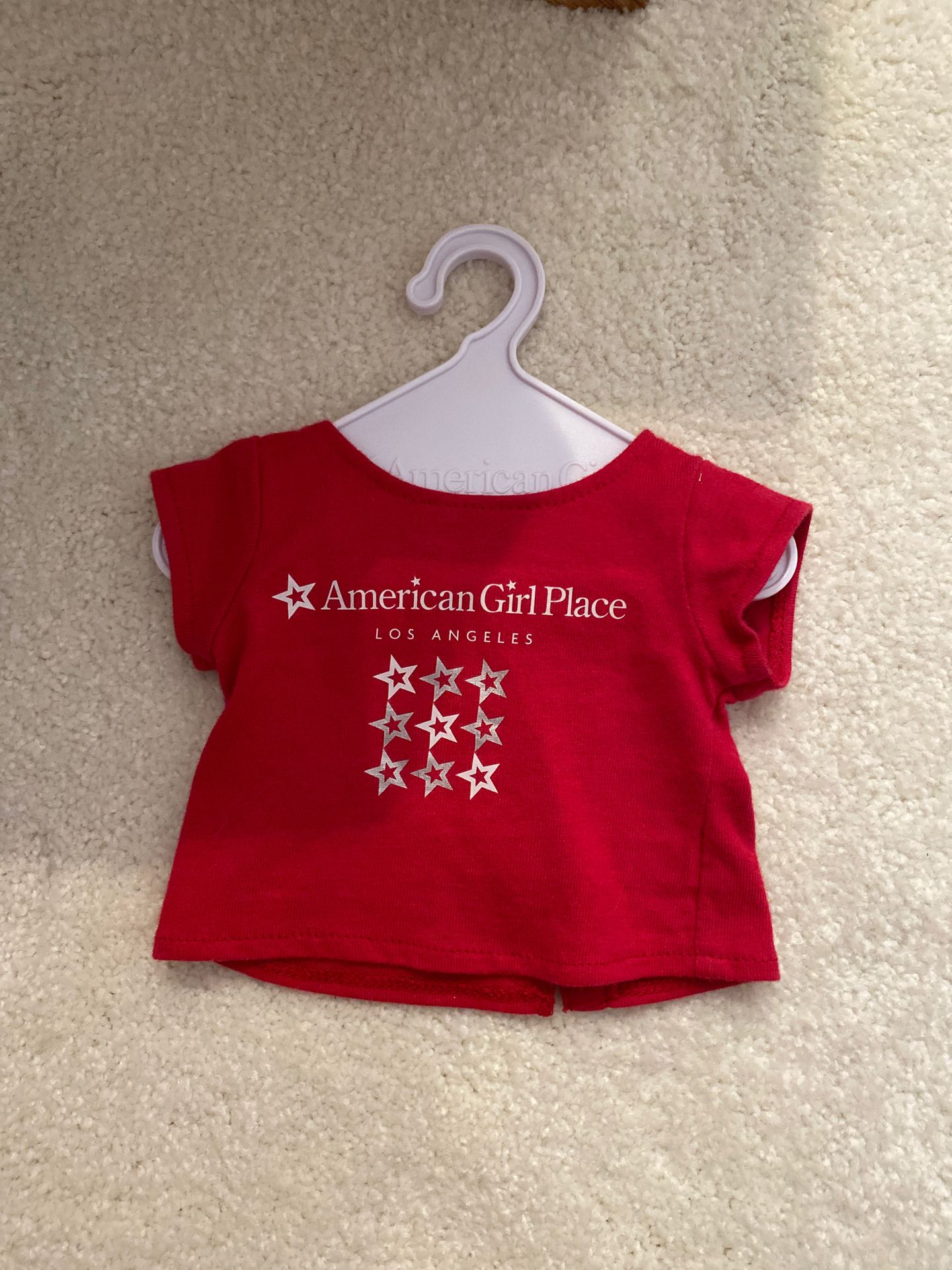 American girl doll Los Angeles shirt hanger included!