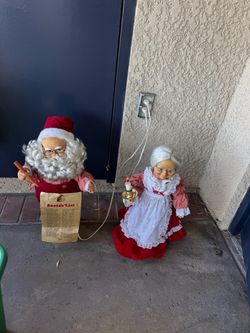 Animated Santa and Mrs. Claus Christmas Figures 20” with motion