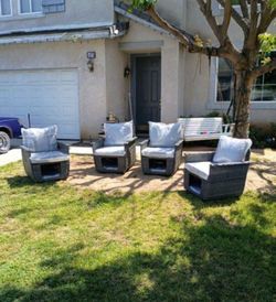 Underneath storage patio chair set brand new in the box outdoor patio furniture pet friendly pet bed patio chairs 🆕✅
