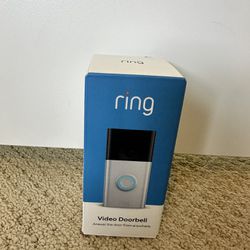 Brand New - Ring Video Doorbell - Smart Wireless WiFi Doorbell Camera with Built-in Battery, 2-Way Talk, Night Vision, Satin Nickel Model: 8VRASZ-SENO