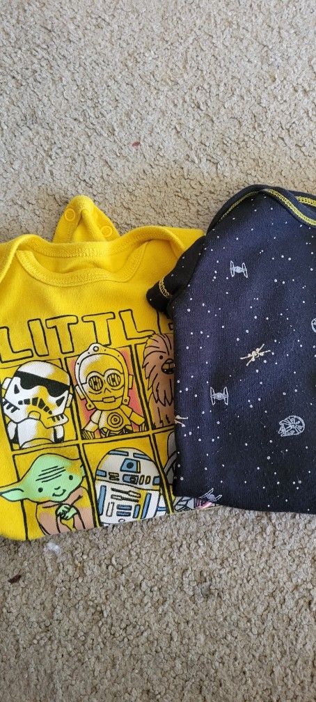 Star Wars Onesies Size 3-6 Months