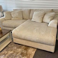 OM• $38 Initial • Brand New Lindyn 2 Piece Sectional With Chaise 