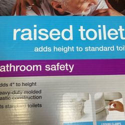 Asiento De Inodoro Plástico Nuevo Para Elevarlo Y Facilitar Sentarse 