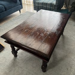Gorgeous solid wood rustic-style coffee table - 48” x 28” x 19” 