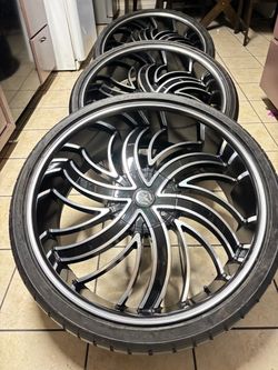 24 INCH WHEELS AND TIRES